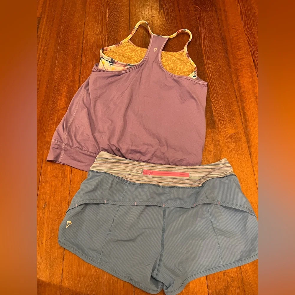 Ivivva Girls tank top and running shorts set